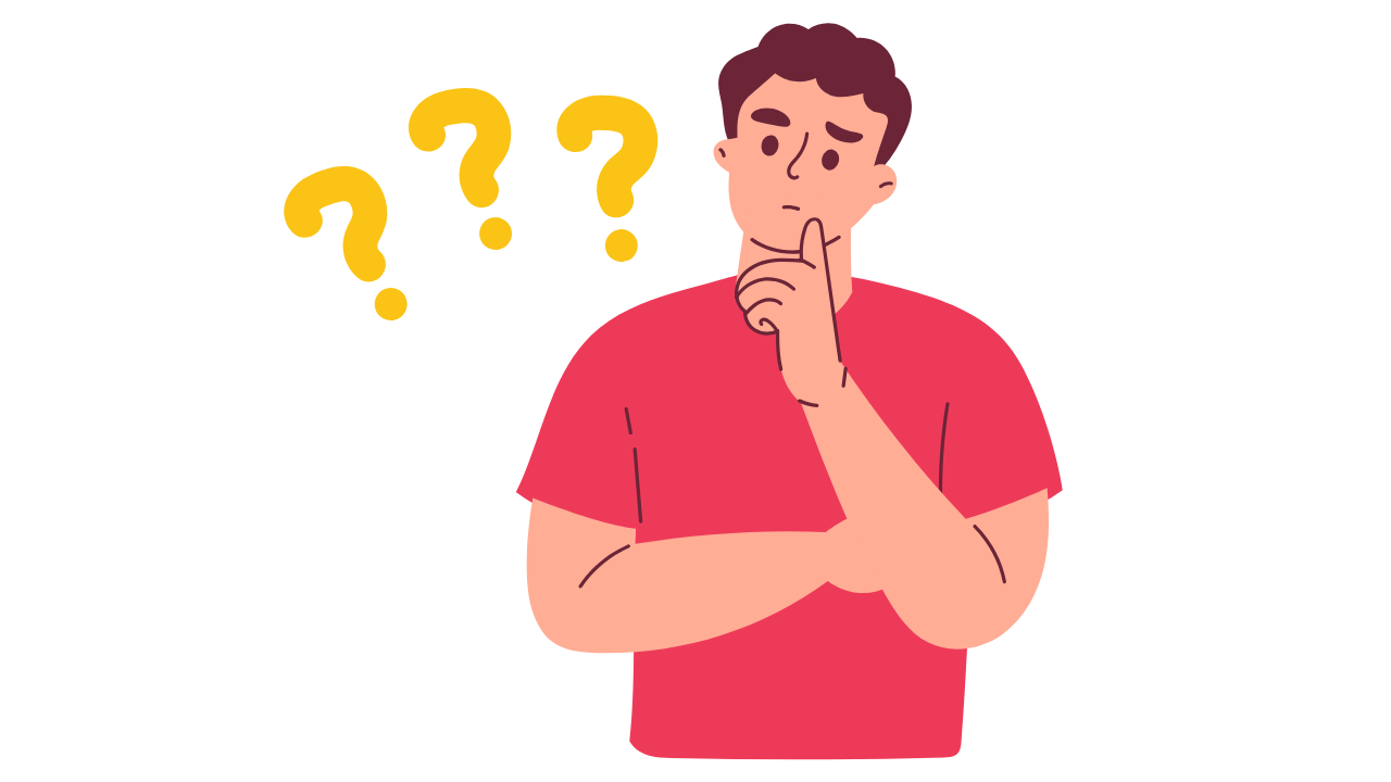 疑問を持っている男性の様子
