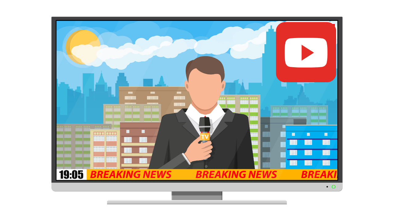 YouTube 配信　イラスト